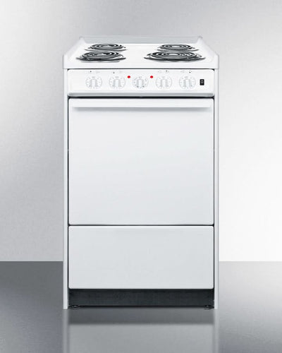 Summit 24 Electric Range with Manual Clean Oven White - WEM110R