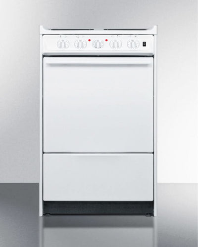 Summit 24 Electric Range with Manual Clean Oven White - WEM110R