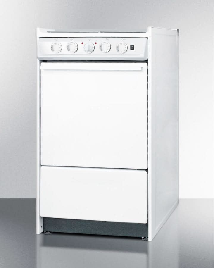 Summit 24 Electric Range with Manual Clean Oven White - WEM110R