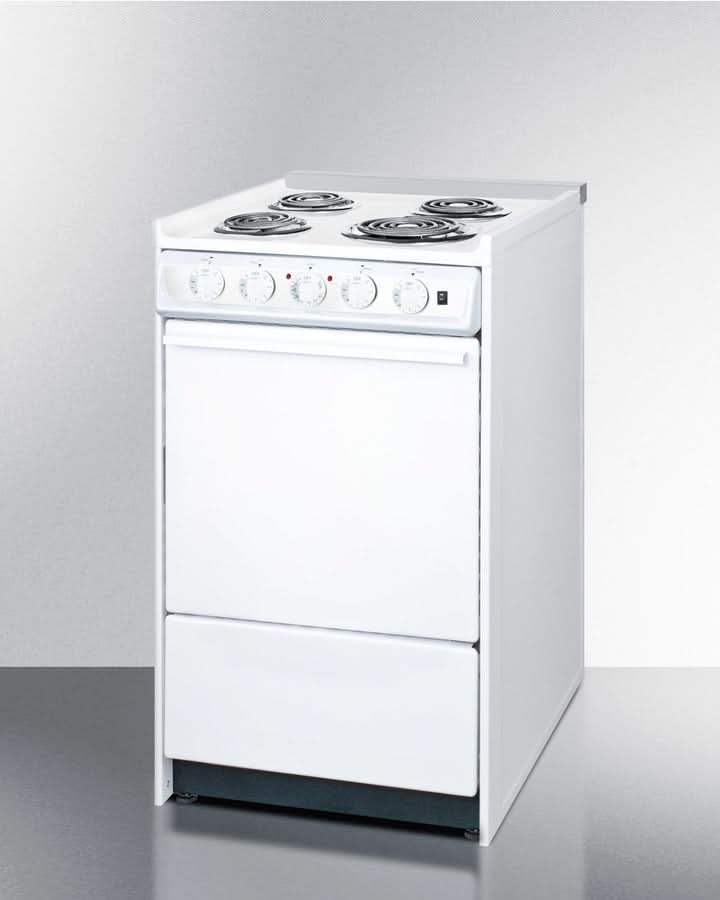 Summit 24 Electric Range with Manual Clean Oven White - WEM110R