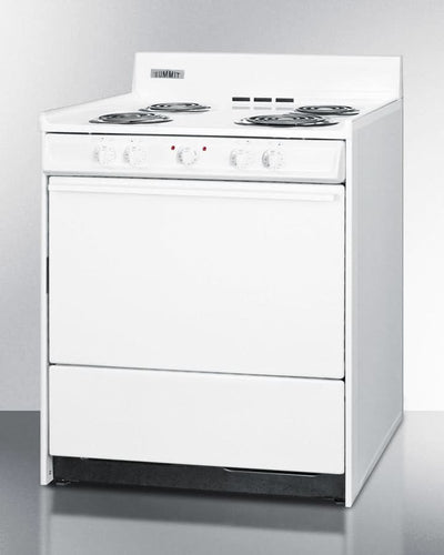 Summit 24 Apartment-Sized Electric Range with Coil Elements White - WEM210