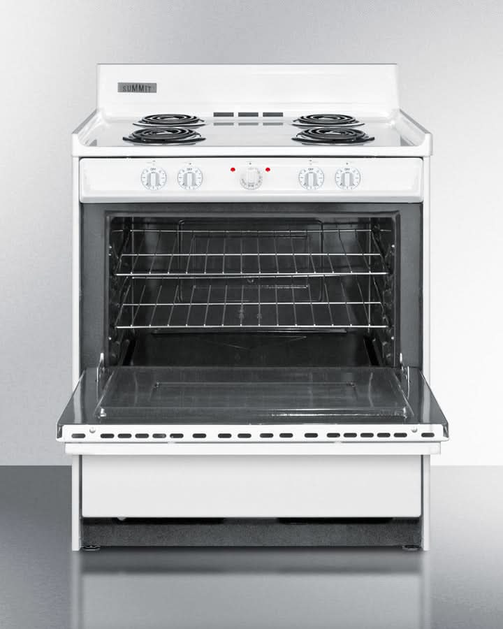 Summit 24 Apartment-Sized Electric Range with Coil Elements White - WEM210