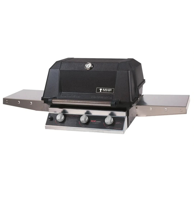 MHP WHRG4DD - 27-Inch 3-Burner Hybrid Built-In Grill with Sear Magic Grids and Hybrid Burners - Natural Gas - WHRG4DD-NS