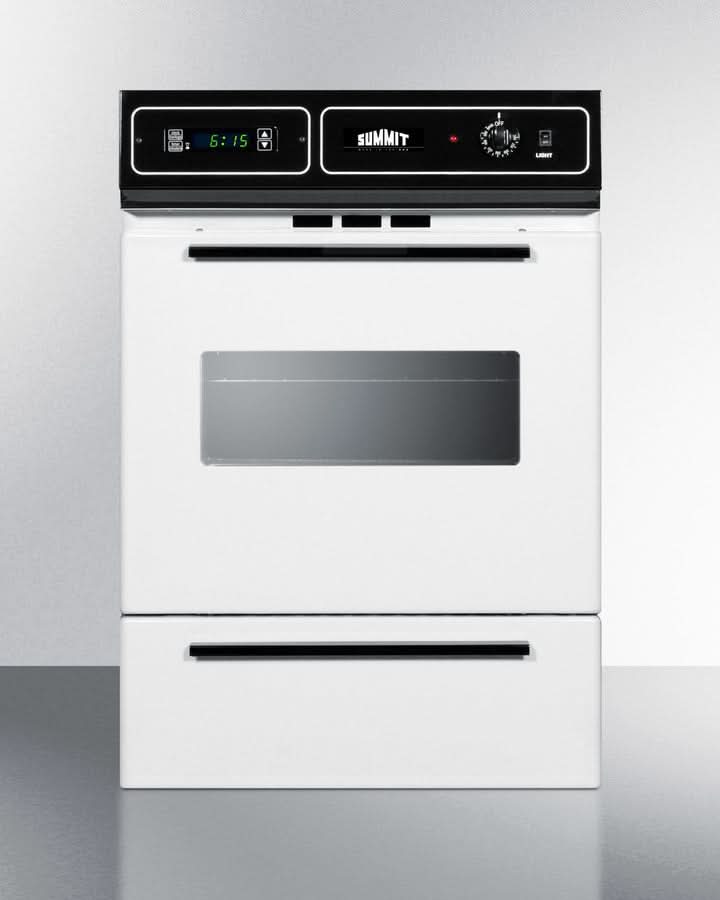 Summit 24 Wide Gas Wall Oven White - WTM7212KW