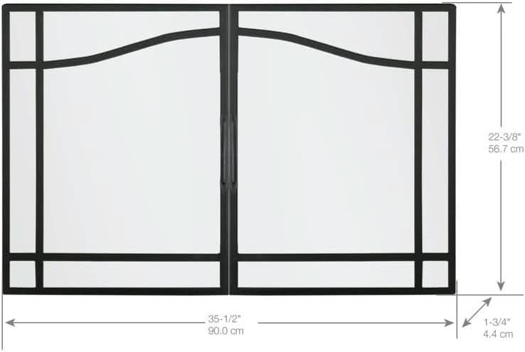 Dimplex Swing Glass Door for 39-inch Deluxe and Standard Built-In Firebox- X-BFSDOOR39BLK