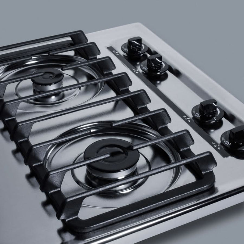 Summit 24 Wide 4 Burner Gas Cooktop Stainless Steel - ZTL033S