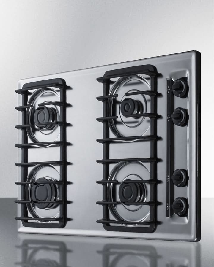 Summit 30 Wide 4 Burner Gas Cooktop Stainless Steel - ZTL053S