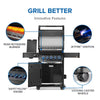 Napoleon Rogue PRO-S Phantom 425 3-Burner Propane Grill w/ Side Burner & SafetyGlow - RPS425RSIBPK-2-PHM