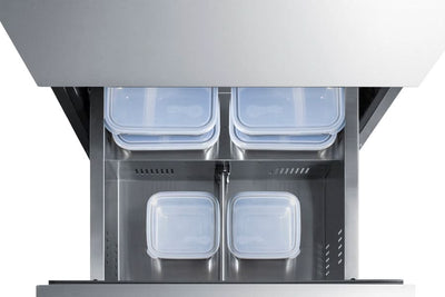 Summit - 24 Wide 2-Drawer All-Freezer, ADA Compliant - ADFD2D24PNR