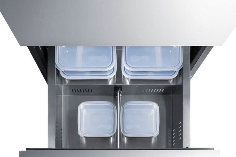 Summit - 24 Wide 2-Drawer All-Freezer, ADA Compliant - ADFD2D24PNR