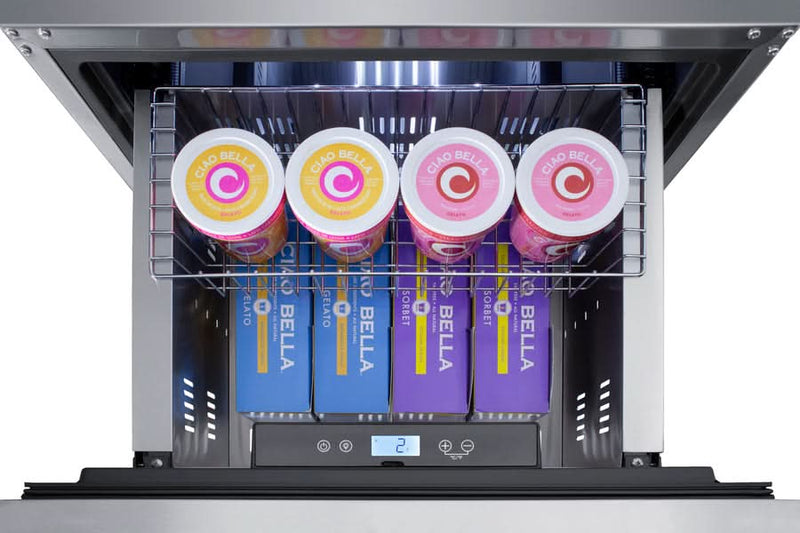 Summit - 24 Wide 2-Drawer All-Freezer, ADA Compliant - ADFD2D24PNR