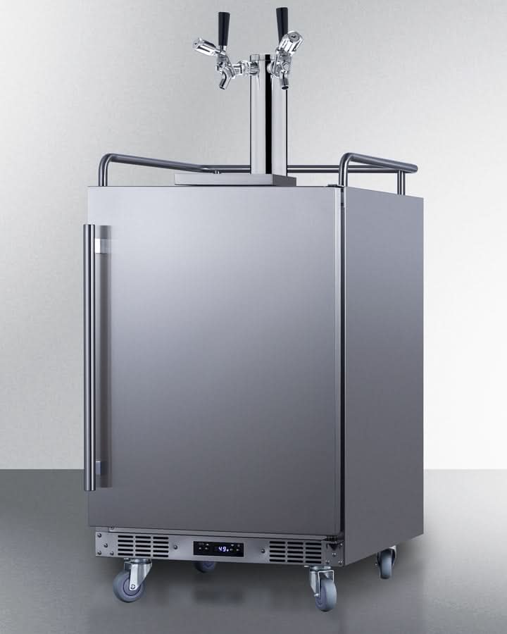 Summit - 24 Wide Built-In Outdoor Commercial Beer Kegerator - BC74OSCOMTWIN