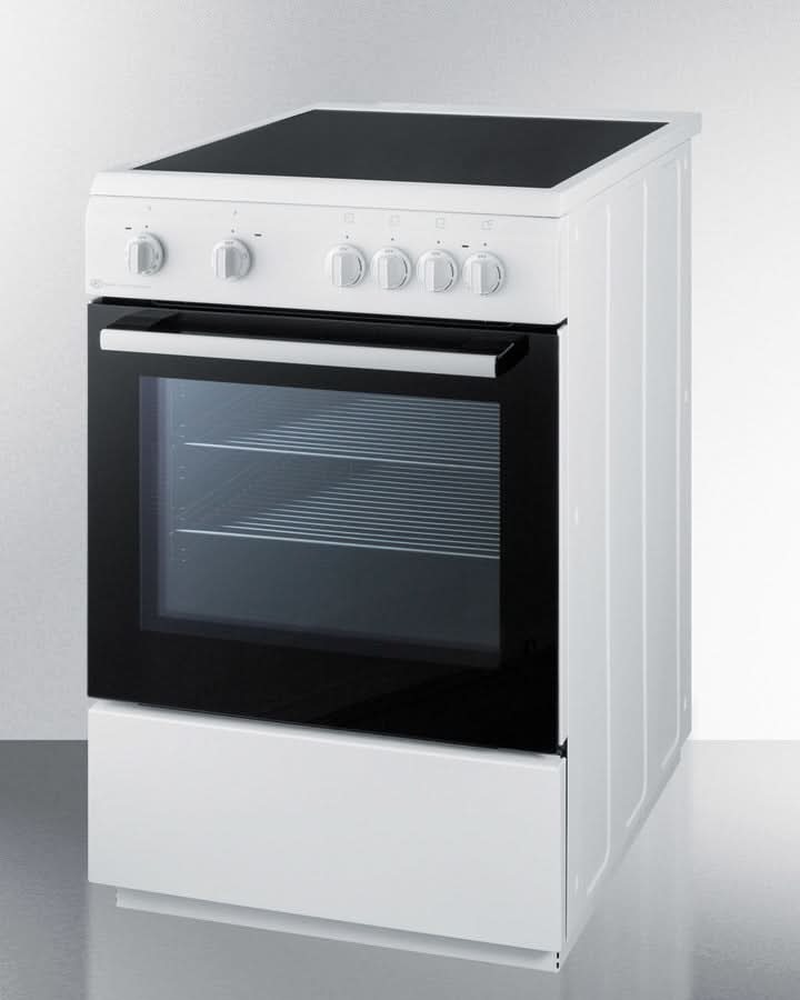 Summit - 24 Wide Smooth Top Electric Range - CLRE24WH