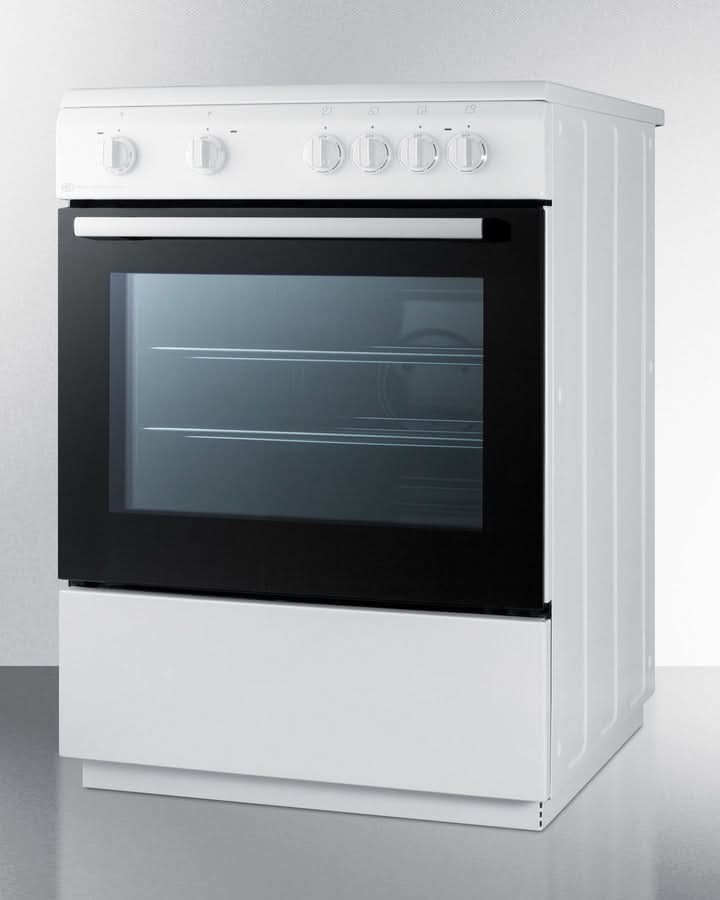 Summit - 24 Wide Smooth Top Electric Range - CLRE24WH