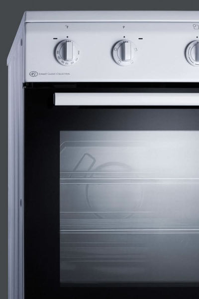 Summit - 24 Wide Smooth Top Electric Range - CLRE24WH