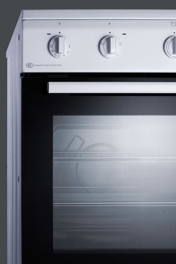 Summit - 24 Wide Smooth Top Electric Range - CLRE24WH