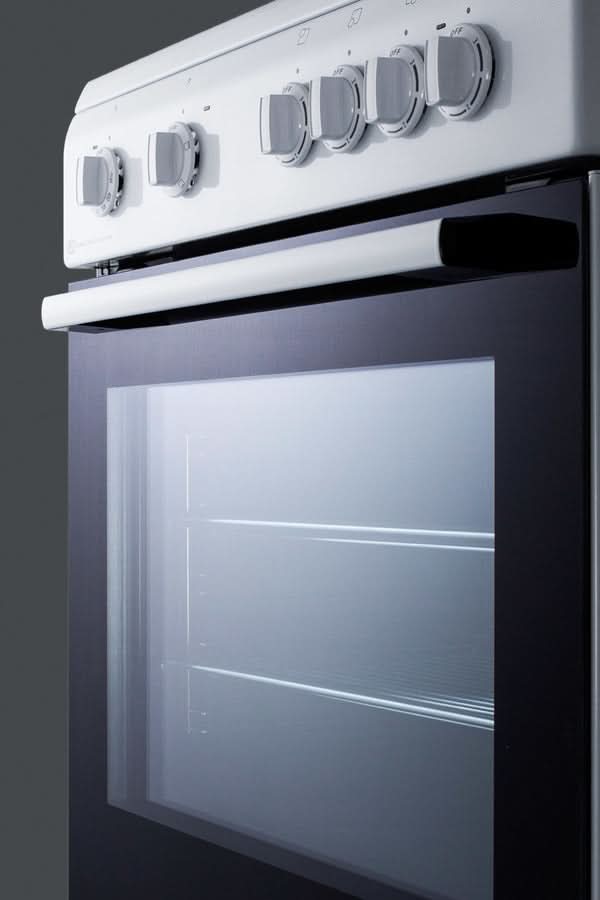 Summit - 24 Wide Smooth Top Electric Range - CLRE24WH