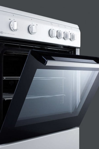 Summit - 24 Wide Smooth Top Electric Range - CLRE24WH