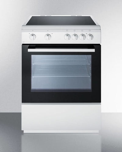 Summit - 24 Wide Smooth Top Electric Range - CLRE24WH