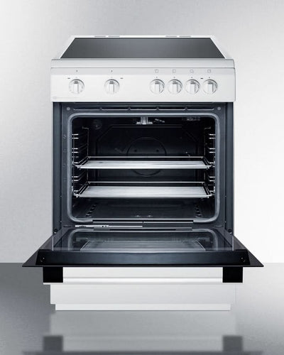 Summit - 24 Wide Smooth Top Electric Range - CLRE24WH