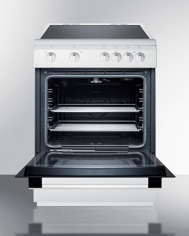 Summit - 24 Wide Smooth Top Electric Range - CLRE24WH