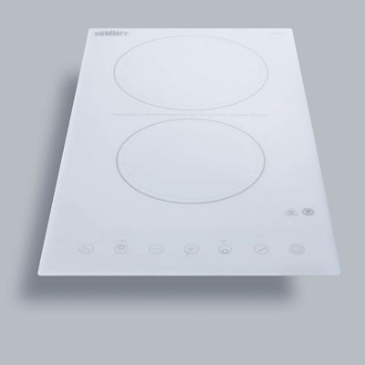 Summit - 12 Wide 230V 2-Burner Radiant Cooktop - CR2B23T4W