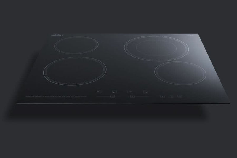 Summit - 24 Wide 230V 4-Burner Radiant Cooktop - CR4B23T5B