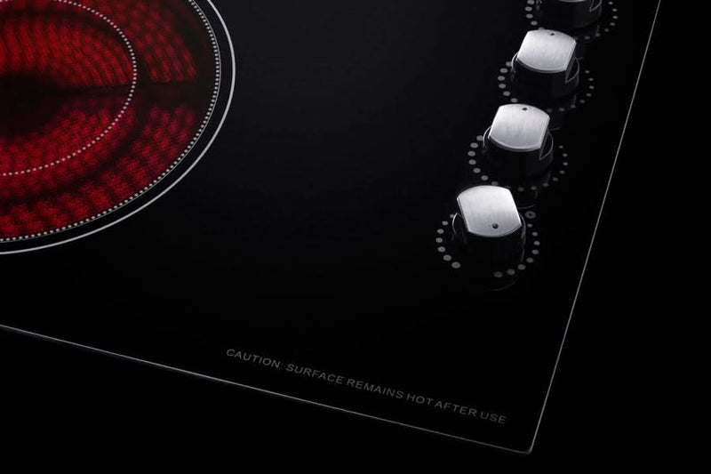 Summit - 30 Wide 208-240V 4-Burner Radiant Cooktop - CR4B30MB