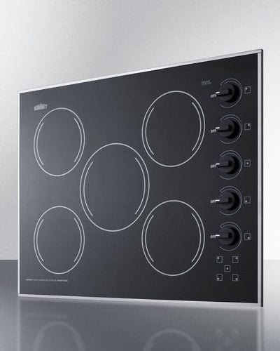 Summit - 27 Wide 230V 5-Burner Radiant Cooktop  CR5B273B
