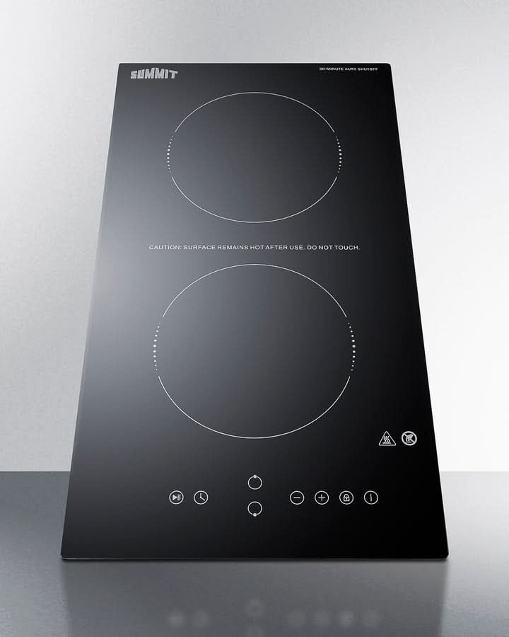 Summit - 12 Wide 115V 2-Burner Radiant Cooktop With Safety Shutoff - CRH2BT30115