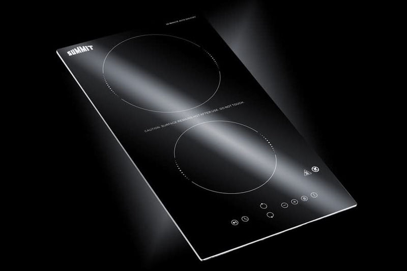 Summit - 12 Wide 230V 2-Burner Radiant Cooktop With Safety Shutoff - CRH2BT30230