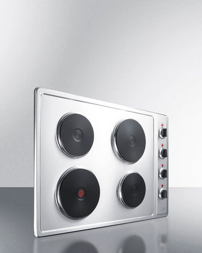 Summit - 30 Wide 208/240V 4-Burner Solid Disk Cooktop - CSD4B300