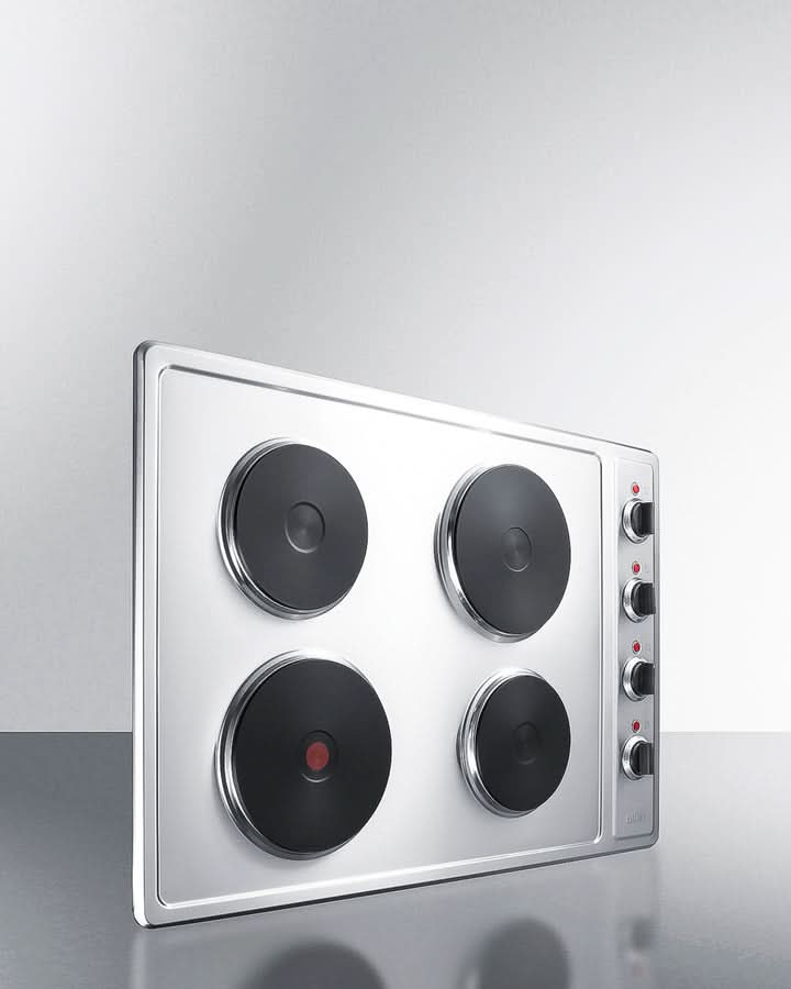 Summit - 30 Wide 208/240V 4-Burner Solid Disk Cooktop - CSD4B300