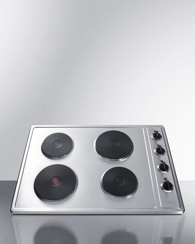 Summit - 30 Wide 208/240V 4-Burner Solid Disk Cooktop - CSD4B300