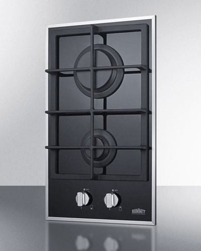 Summit - 12 Wide 2-Burner Gas Cooktop - GC2BGL