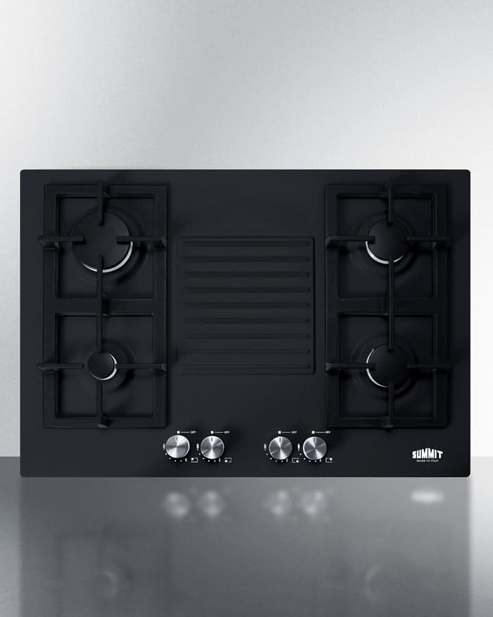 Summit - 30 Wide 4-Burner Gas Cooktop - GC432B