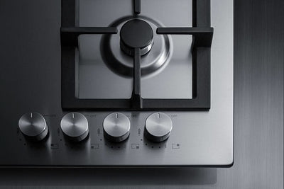 Summit - 24 Wide 4-Burner Gas Cooktop In Stainless Steel - GCJ4SS