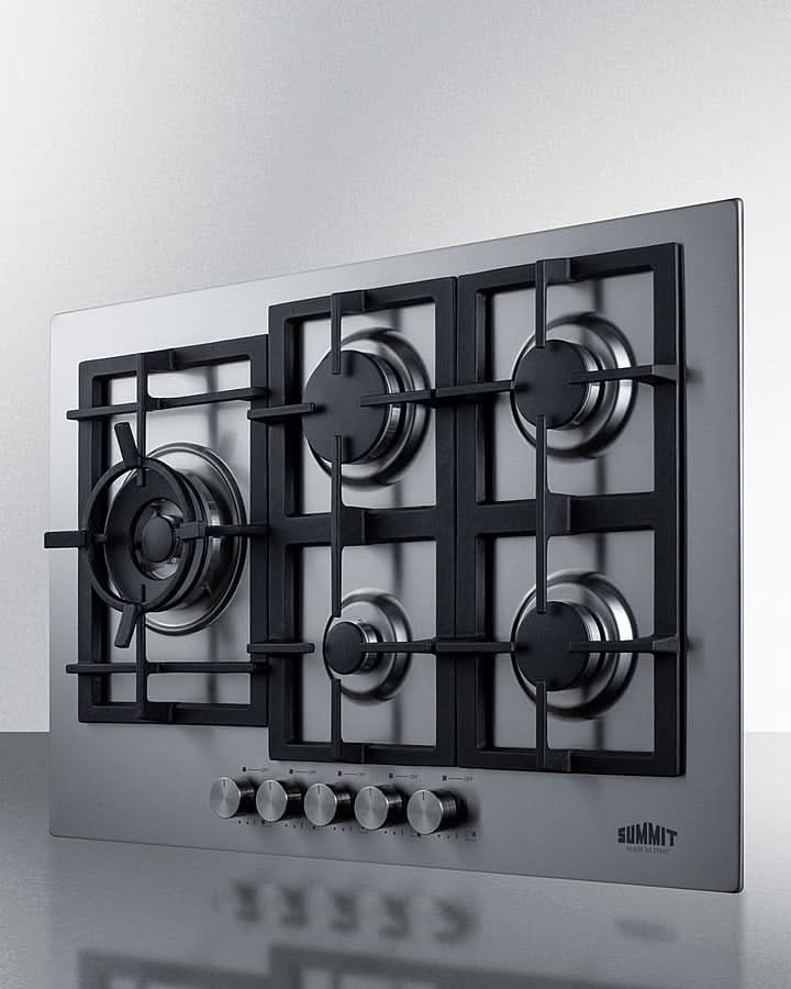 Summit - 30 Wide 5-Burner Gas Cooktop In Stainless Steel - GCJ5SS