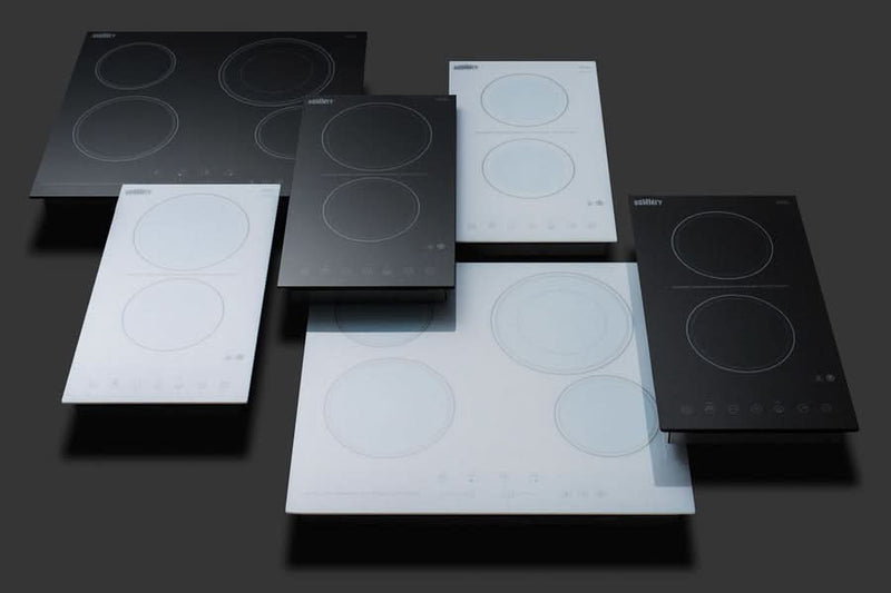 Summit - 24 Wide 230V 4-Burner Radiant Cooktop - CR4B23T5B