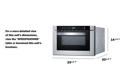 Summit - 24 Wide Built-In Drawer Microwave - MDR245SS