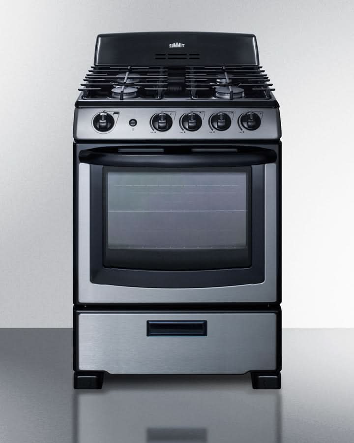 Summit - 24 Wide Gas Range - PRO247SS