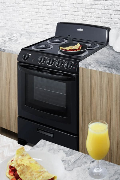 Summit - 24 Wide Electric Coil Range - RE2413B