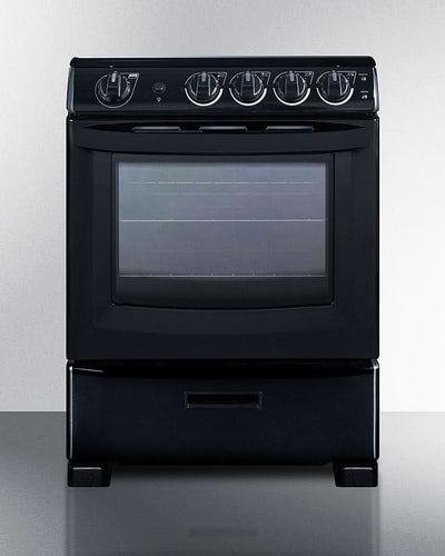 Summit - 24 Wide Electric Smooth-Top Range - REX2431BRT