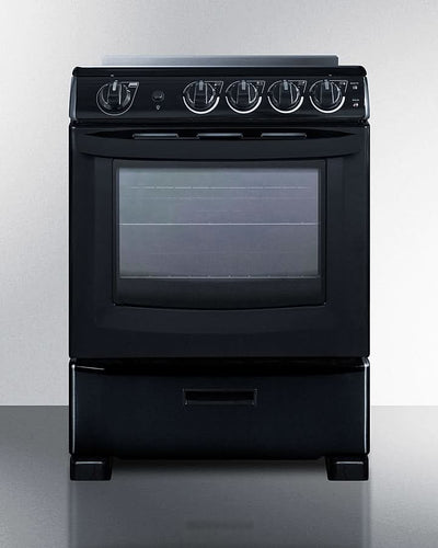 Summit - 24 Wide Electric Smooth-Top Range - REX2431BRT