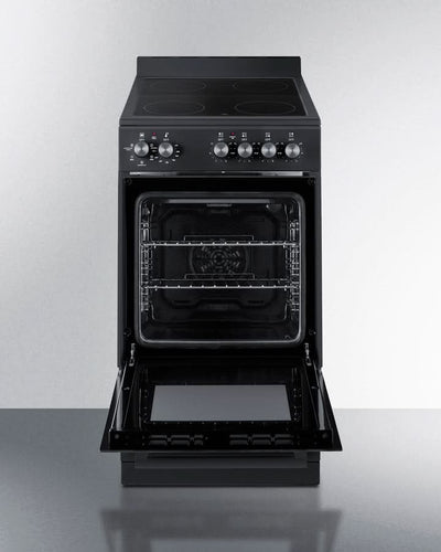 Summit - 20 Wide Electric Smooth-Top Range - REXT20BL