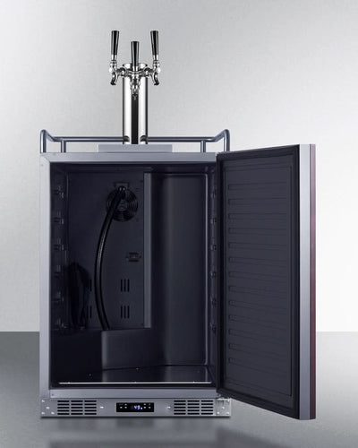 Summit - 24 Wide Built-In Kegerator (Panel Not Included) - SBC682PNRTRIPLE