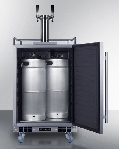 Summit - 24 Wide Built-In Wine Kegerator - SBC682WKDTWIN