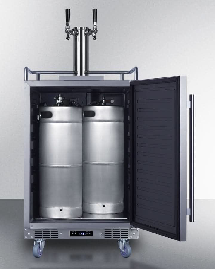 Summit - 24 Wide Built-In Wine Kegerator - SBC682WKDTWIN