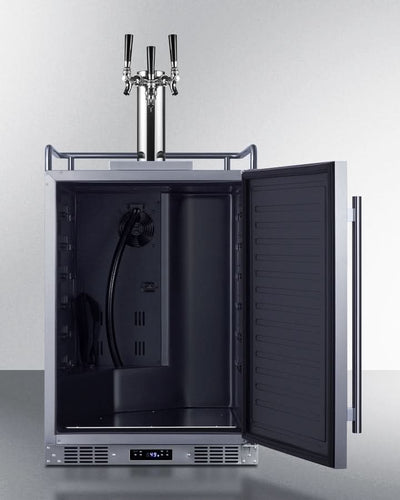 Summit - 24 Wide Built-In Outdoor Beer Kegerator - SBC683OSTRIPLE