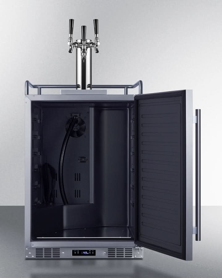 Summit - 24 Wide Built-In Outdoor Beer Kegerator - SBC683OSTRIPLE